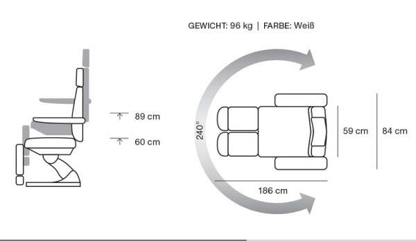 2246A Fußpflegeliege Mato - AUSVERKAUFT